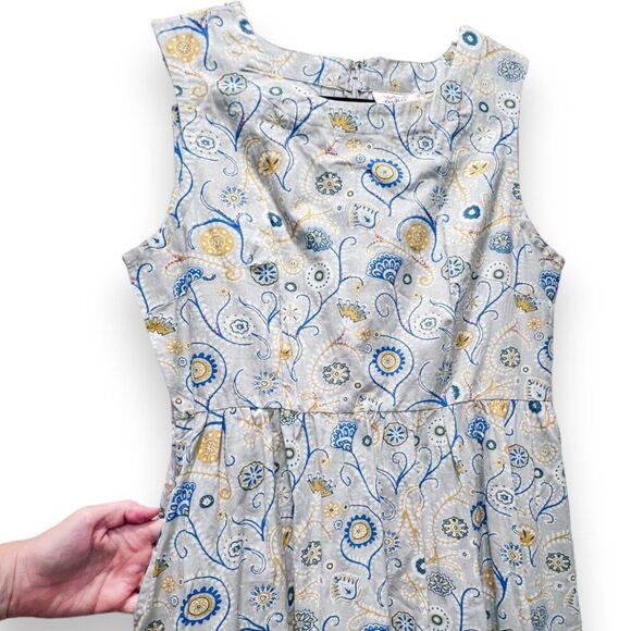 Mata Traders Sydney Midi Dress Blue Suzani Pockets Size Medium - Picture 5 of 8